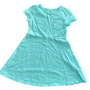 Gap Kids Short-sleeve Dress with Embroidered Daisies Size S